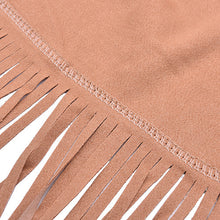 Women Jacket Short Tassel Jacket Ladies Solid Faux Suede Coat Cardigan M L XL J4U66