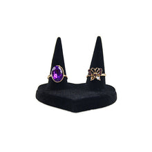 s Black Velvet 1/2/3 Finger Ring Stand Jewelry Holder Display Women Jewelry Gift For Lady  J4U66