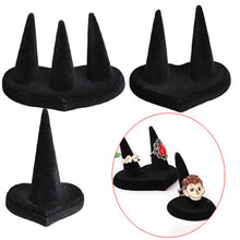 s Black Velvet 1/2/3 Finger Ring Stand Jewelry Holder Display Women Jewelry Gift For Lady  J4U66