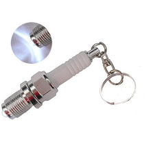 s Casual LED Key Chain Spark Plug Key Chain Keychain Car Parts Keyring  J4U66
