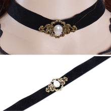 Charm Pendant Jewelry Women Vintage Black Velvet Retro Choker Collar Bib Necklace  J4U66