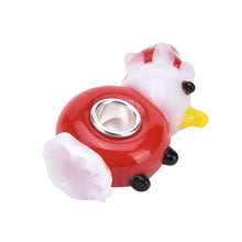 s Silver Plated bead Core Animal Glass Bead Lampwork Fit European bracelet & bangle DIY jewelry Making J4U66