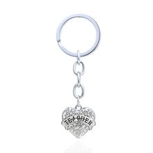 s Student Teacher's Day Gifts Friend Jewelry Charm Key Chain Love Heart Alloy Crystal Teacher Keyring  J4U66