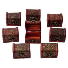 Vintage Wooden Jewelry Storage Treasure Chest Wood Box Case Organiser Gifts Carrrying Cases Random send J4U66