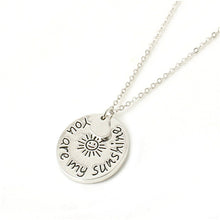 s Women Jewelry Women "you are my sunshine" Letter Pendant Necklace Women Love Gifts  J4U66