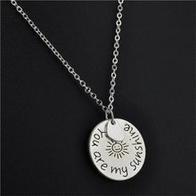 s Women Jewelry Women "you are my sunshine" Letter Pendant Necklace Women Love Gifts  J4U66