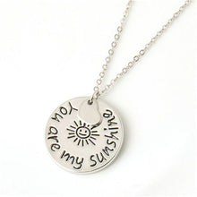 s Women Jewelry Women "you are my sunshine" Letter Pendant Necklace Women Love Gifts  J4U66