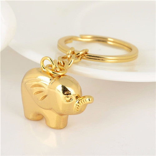 s animal key rings Alloy elephant keychain for girl women handbag charm accessory Silver Gold Colors  J4U66