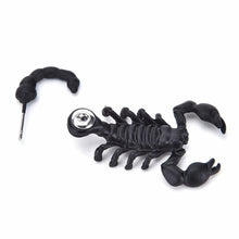 Ancient Men Women 3D Animal Metal Scorpion Ear Stud Earrings TS CA Gold, Silver, Black color J4U66