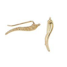 Ear Sweep Wrap Silver & Gold Ear Climber Leafs Ear Clip Cuffs Earrings for Women Jewelry J4U66