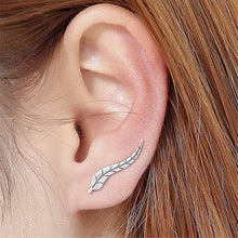 Ear Sweep Wrap Silver & Gold Ear Climber Leafs Ear Clip Cuffs Earrings for Women Jewelry J4U66