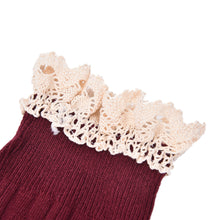 Women Lace Over Knee Leg Warmer Soft Knitting Stocking Legging Socks 5 Colors J4U66
