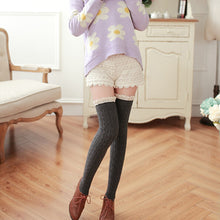 Women Lace Over Knee Leg Warmer Soft Knitting Stocking Legging Socks 5 Colors J4U66