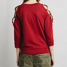 Bandage Hollow out Casual Sweatshirt Hoody fleeve Hoodies Sudaderas J4U66