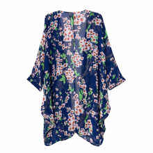 Blusas Women Flower Printed Blouse Kimono Cardigan Kimonos Vintage Femininas Casual Chiffon Blouse J4U66