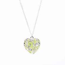 Glow In The Dark Locket Silver Hollow Glowing Stone Pendant Statement Chocker Pendants Necklace For Women J4U66