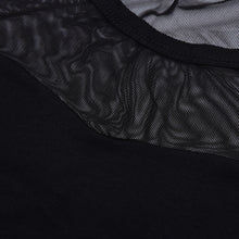 Korean Version Vertical Striped Sexy Lace Modal Base Shirt Round Neck Long-Sleeved Mesh Shirt Transparent Tops J4U66
