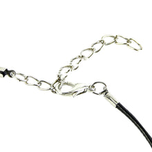 Luxury Men's Stainless Steel Wolf Tooth Pendant Necklace Animal Pendant Necklaces,Leather Chain Pendant Necklace J4U66