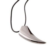 Luxury Men's Stainless Steel Wolf Tooth Pendant Necklace Animal Pendant Necklaces,Leather Chain Pendant Necklace J4U66
