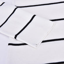 Pullover Korea Long Sleeve Slash Neck Sweaters All-match Slim Striped Knitting Women Sweater J4U66