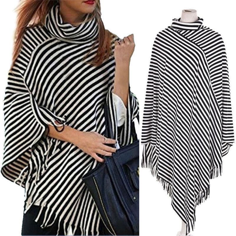 Women Casual Irregular Hem-Blouse Batwing Sleeve Tops Pullover with Tassel J4U66