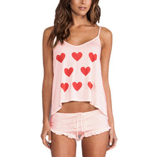 New Funny pajamas Casual Sleepwear Women's Fashion Cotton Blended Shirt + Shorts Pants J4U66