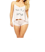 New Funny pajamas Casual Sleepwear Women's Fashion Cotton Blended Shirt + Shorts Pants J4U66