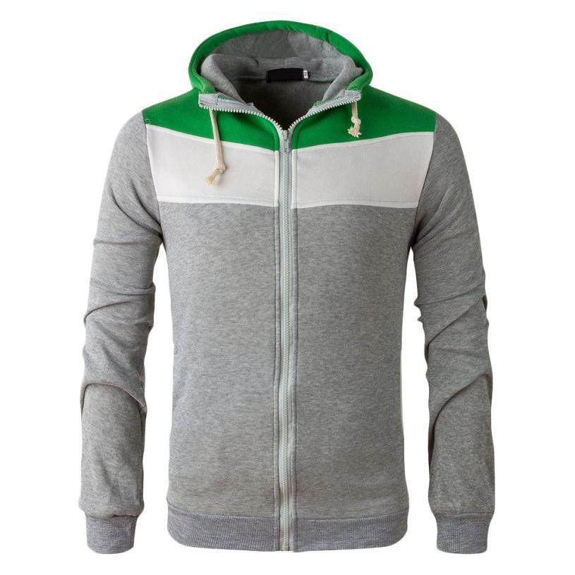 ing &Men's Fashion Hoodie Sweatshirts Fleece Casual Slim Zipper Nylon Jacket  J4U66