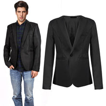New Men Casual Slim Fit Blazer Suit Coat Wedding Party Tops Hombre Jackets Black Grey J4U66