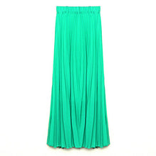 long chiffon skirts candy color pleated maxi womens skirts J4U66