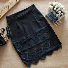 Women Skirt Lace Stretch Office Stretch Black Pencil Skirts J4U66
