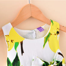 New Sleeveless Ball Gown Girl Dress Print Bow Baby Dress Girls Clothes Children Dresses 2-6 Years J4U66