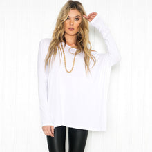 women loose t-shirts o neck batwing sleeve casual t-shirts women cotton tops plus size blusa black white J4U66