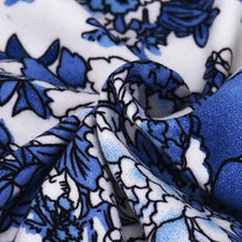 Women Flower Print Leggings High Elastic Ink And Wash Painting Slim Pants J4U66