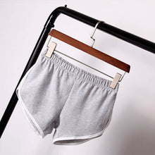 Cotton Blend shorts 4 colors contrast binding side split elastic waist Patchworf casual shorts J4U66