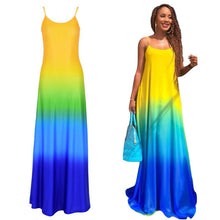 women sexy boho casual chiffon evening party beach long maxi dress J4U66