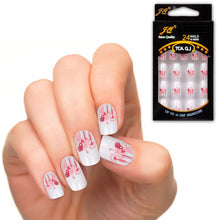 patterns acrylic  nail tips false french nails full 24pcss J4U66