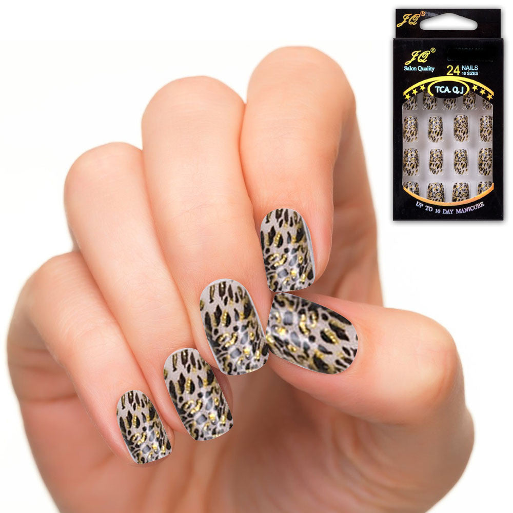 patterns acrylic  nail tips false french nails full 24pcss J4U66