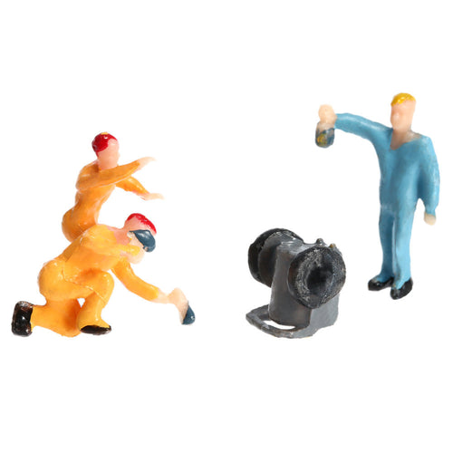 25pcs workmen model train workers figures workman painted little people model building 1 7 scale toy figures for kids J4U66