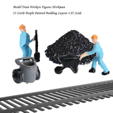 25pcs workmen model train workers figures workman painted little people model building 1 7 scale toy figures for kids J4U66