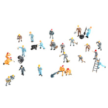 25pcs workmen model train workers figures workman painted little people model building 1 7 scale toy figures for kids J4U66