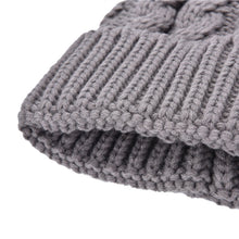 2Pcs Mother Kids Child Baby Warm Knit Beanie Pom Hat Crochet Ski Cap 6 Colors J4U66