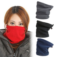 3 in 1 Multifunctional Scarf Men Women Thermal Warm Fleece Snood Scarf Neck Warmer Beanie Ski Balaclava Hat J4U66