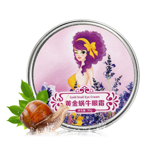 30g Anti-Dark Circle Wrinkle Anti Puffiness Wrinkles Gold Snail Repair Eye Cream J4U66