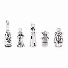 40Pcs Bulk Tibetan Style Alloy Pendants Conch shells Sea Star anchor Mix Pendants Charms DIY Jewelry J4U66