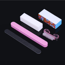 5pcs nail files rectangular nail files brush beauty nail art manicure tools kit accessories styling tools J4U66