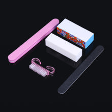 5pcs nail files rectangular nail files brush beauty nail art manicure tools kit accessories styling tools J4U66