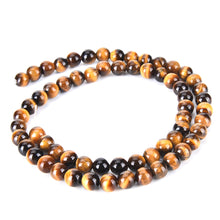 6mm Women Yellow Tiger Eyes Round Beads Natural Stone Tigerite For DIY Bracelet Gift J4U66