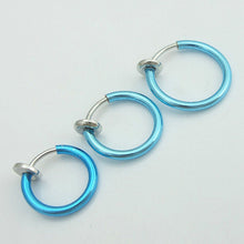 And Clip on Boby Nose Lip Ear Piercing Rings Clip Punk Goth False Clip Earrings J4U66