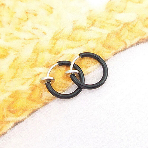 and fashionclip on boby nose lip ear piercing rings clip punk goth false clip earrings J4U66